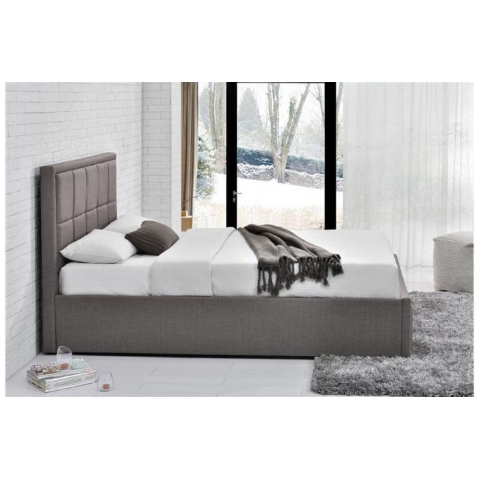 Birlea Hannover Grey Fabric Ottoman Storage Bed - Double 4ft6
