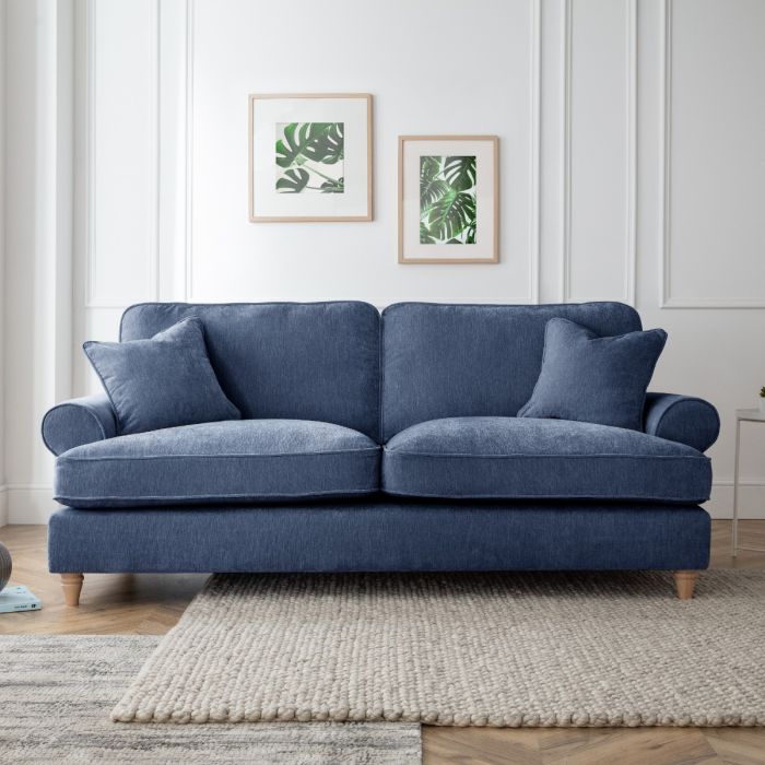 3 Seater Sofa - RAYONG Fabric - Navy