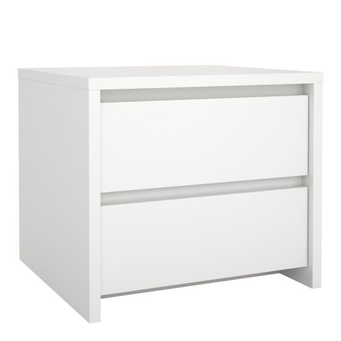 NEXORA Nightstand 2 Drawers White