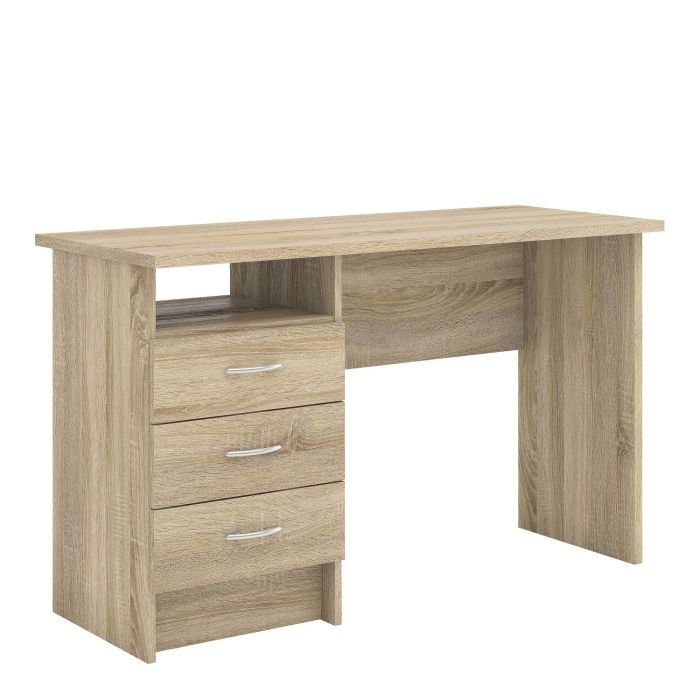 Function Plus Desk 3 Drawers in Oak - Oak