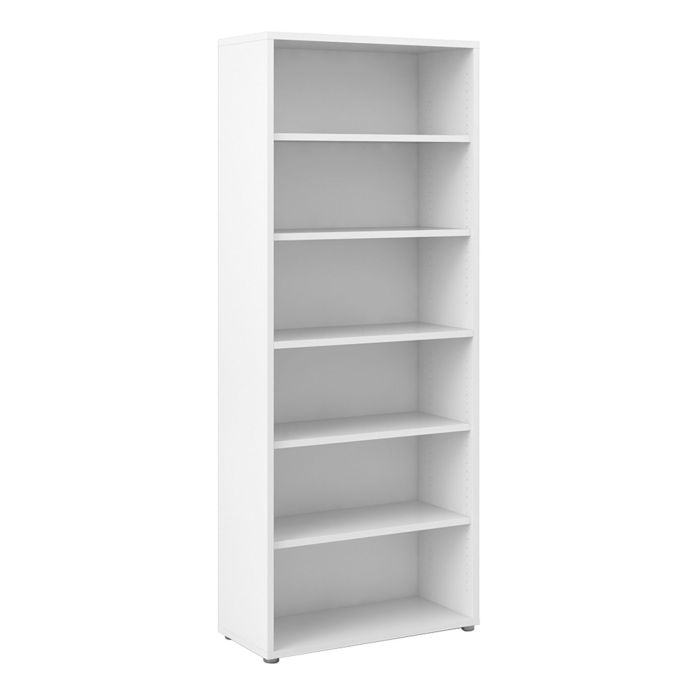 Prima Bookcase 5 Shelves in White - White