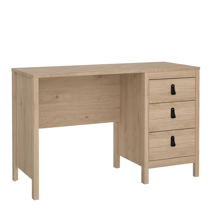 BURNLEY Desk 3 Drawers in Jackson Hickory Oak