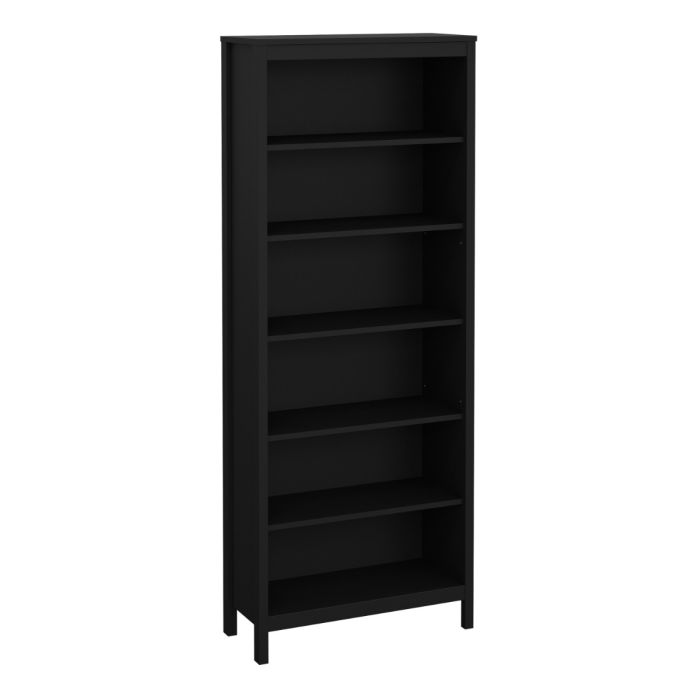 Chappell Sleek Design 5 Shelves Bookcase - Matt Black