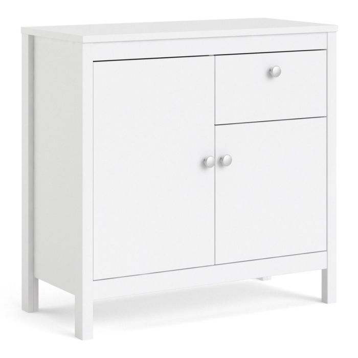Madrid Sideboard 2 doors + 1 drawer in White - White