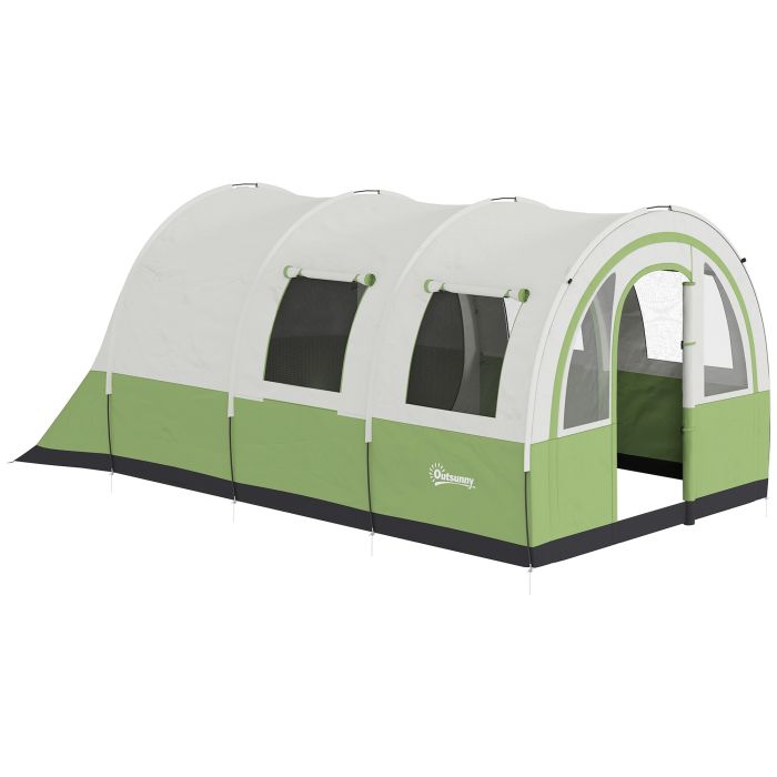 SUNVISTA Camping Tent Waterproof Family Tent Cream and Green