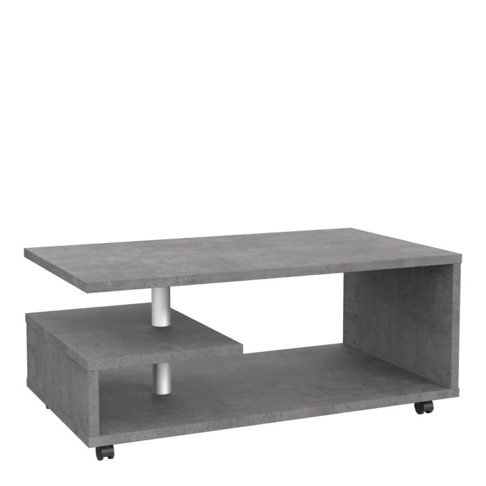 Spencer G Shape Design Coffee Table - Concrete Optic Dark Grey