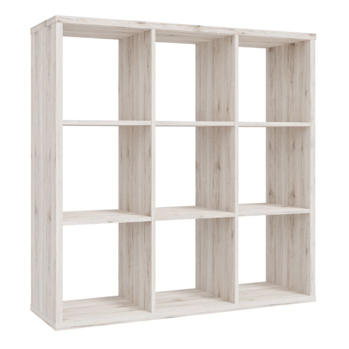 Phillips Square Shaped 9 Open Cube Storage Unit - Sand Oak