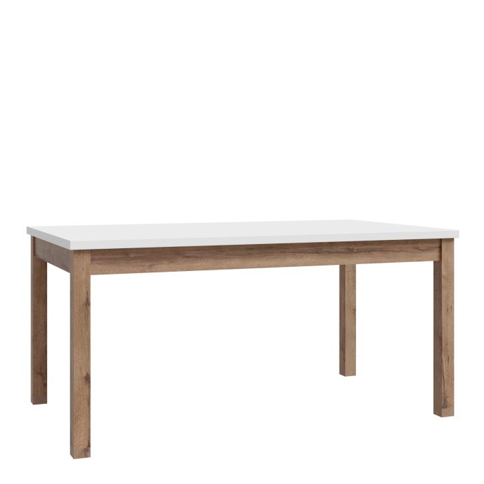WOFUS Dining Table in Light Grey and Oak