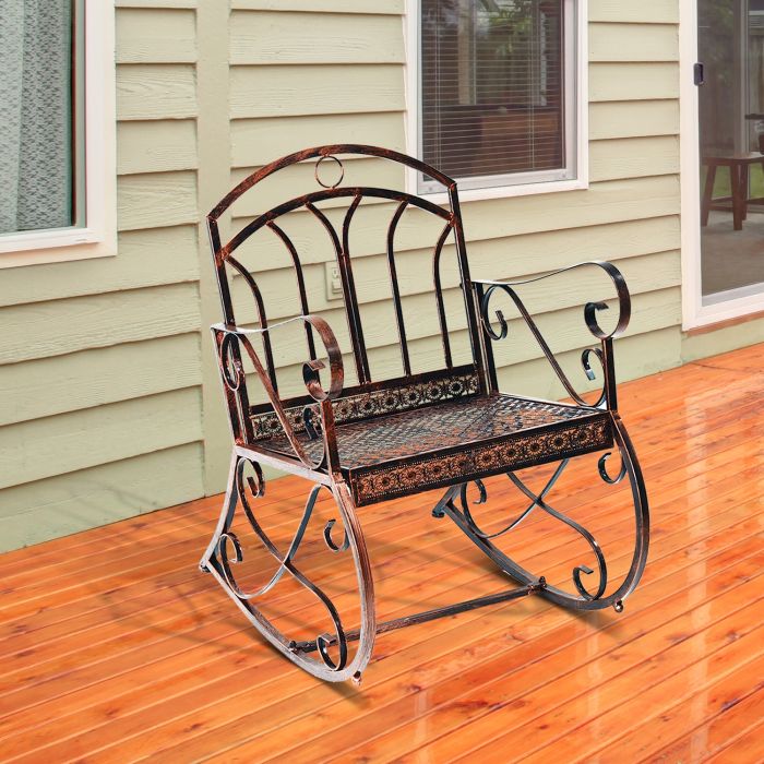 Garden 1 Seater Rocking Chair in Vintage Bronze