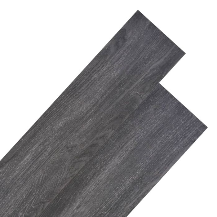 Non Self-adhesive PVC Flooring Planks 5.26 sqm 2mm Black and White