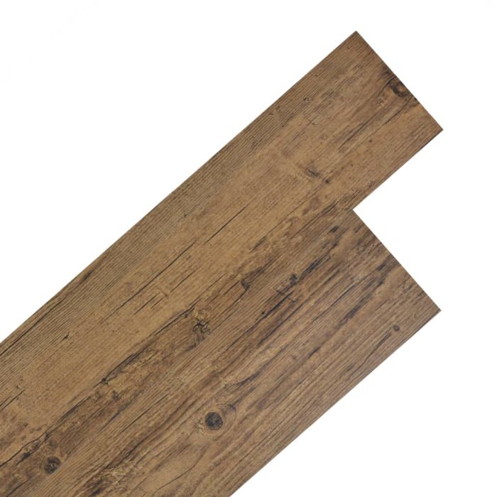 Self-adhesive PVC Flooring Planks 5.02 sqm 2mm Walnut Brown