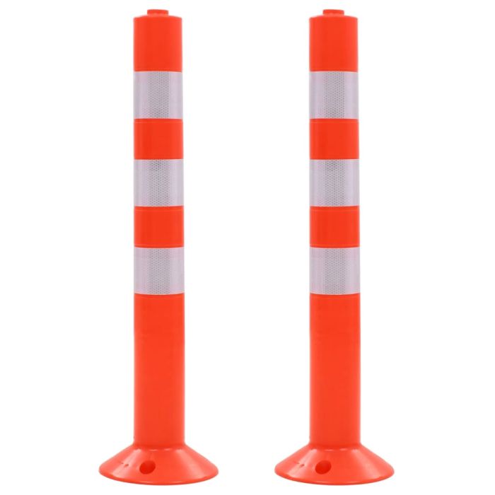 Traffic Control Bollards 2 Pcs Plastic 75cm