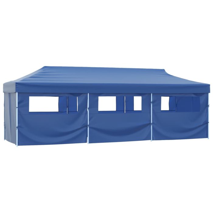 HOEBRO Folding Pop-up Party Tent with 8 Sidewalls 870x291x315 cm - Blue