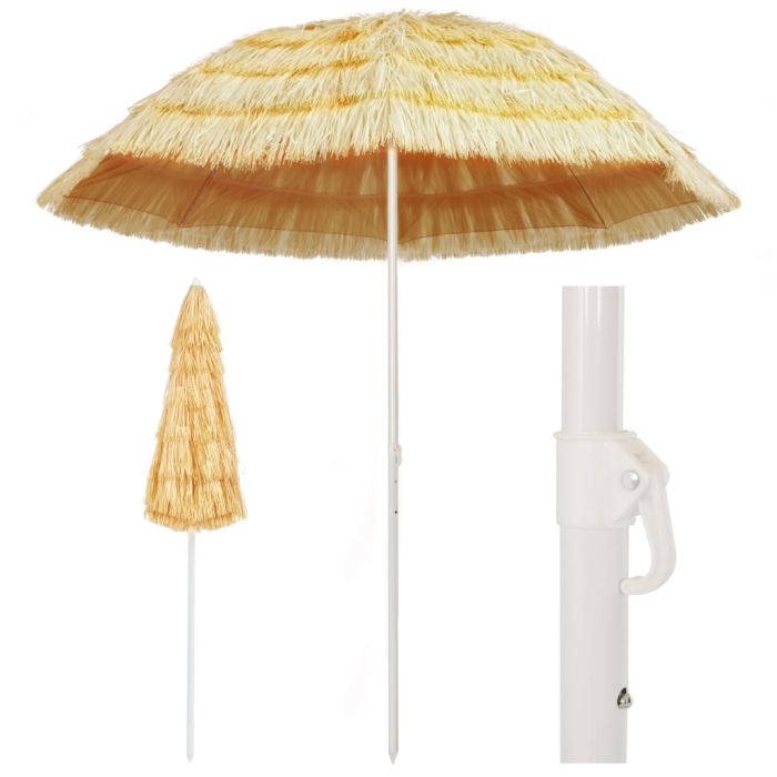 Beach Umbrella Natural 240 cm Hawaii Style