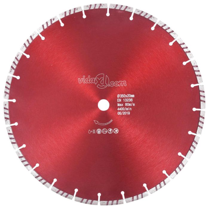 Diamond Cutting Disc with Turbo Steel 350 mm