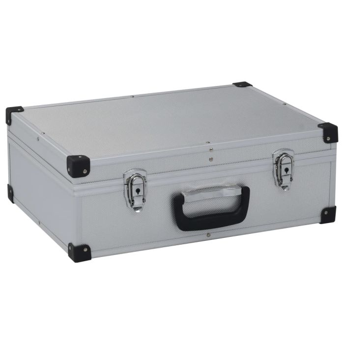 Tool Suitcase 46x33x16cm Silver Aluminium
