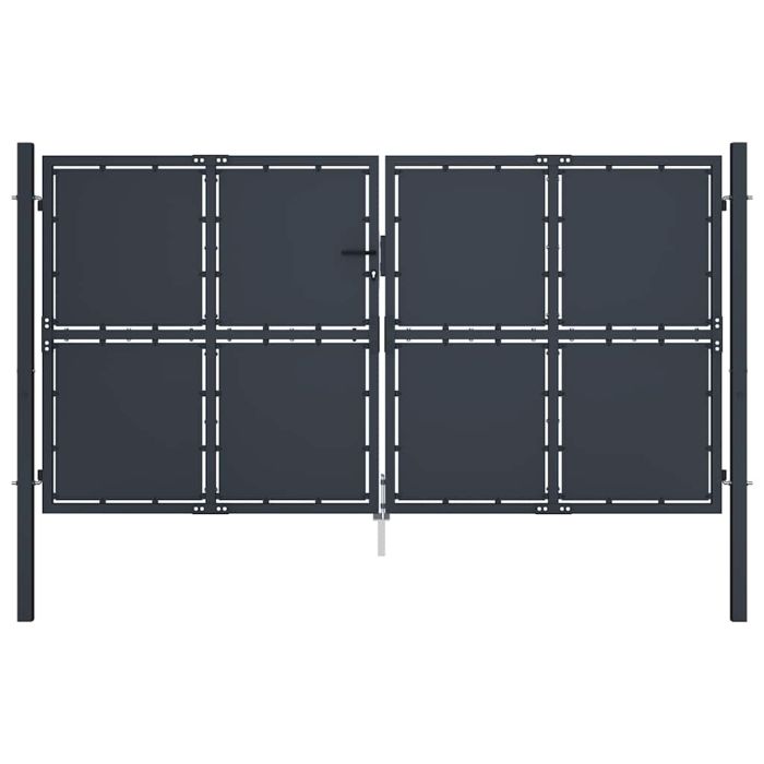 Garden Gate Steel 300x175 cm Anthracite