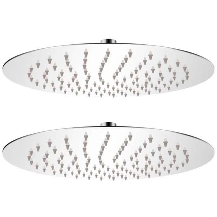 Rain Shower Head 2 pcs Stainless Steel Ã˜ 25 cm