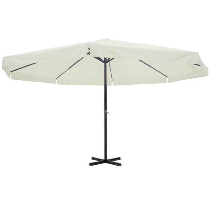 Garden Parasol White Aluminium 500 cm