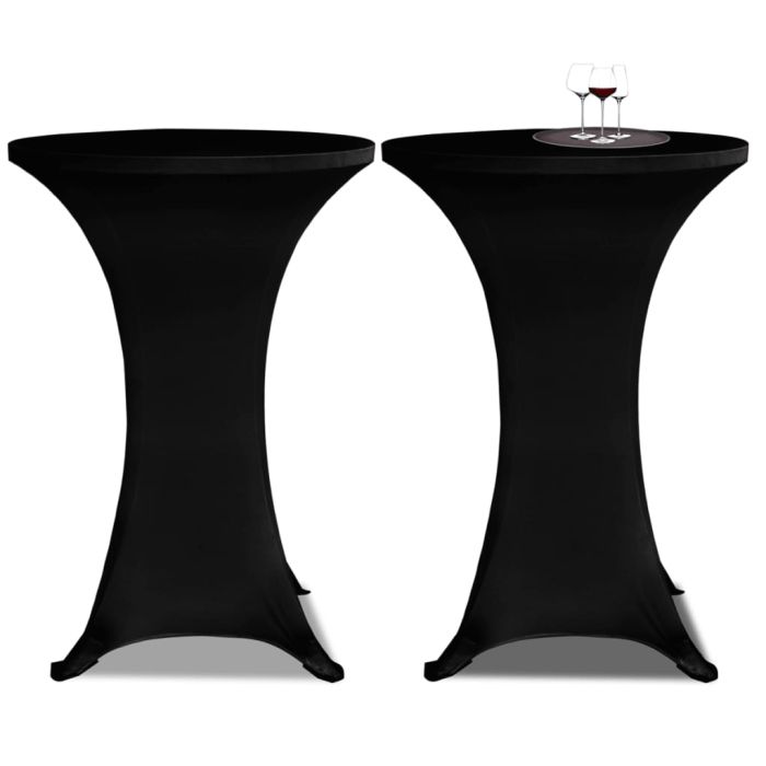THWOD Standing Table Cover Dia 70cm Stretch 2 pcs - Black