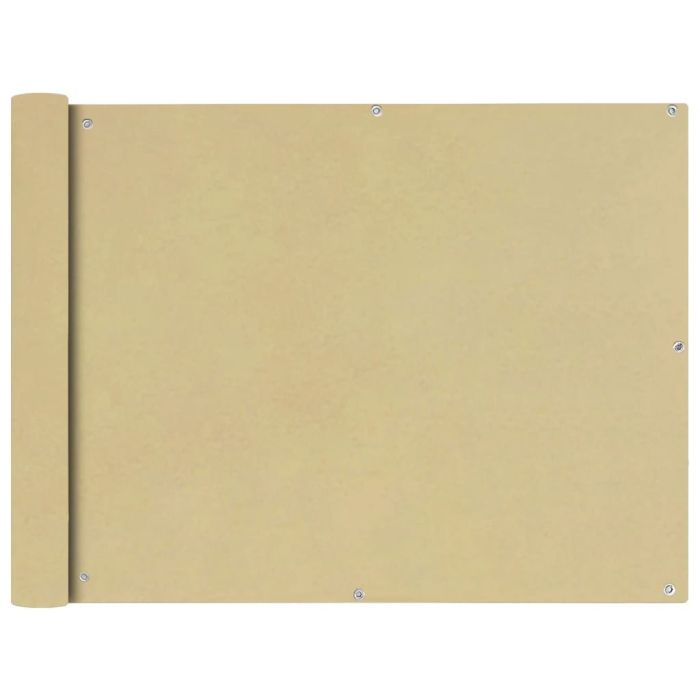 Balcony Screen Oxford Fabric 90x600 cm Beige