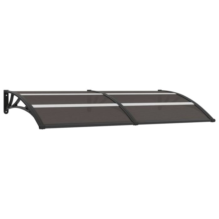 Door Canopy Black 200x80 cm PC