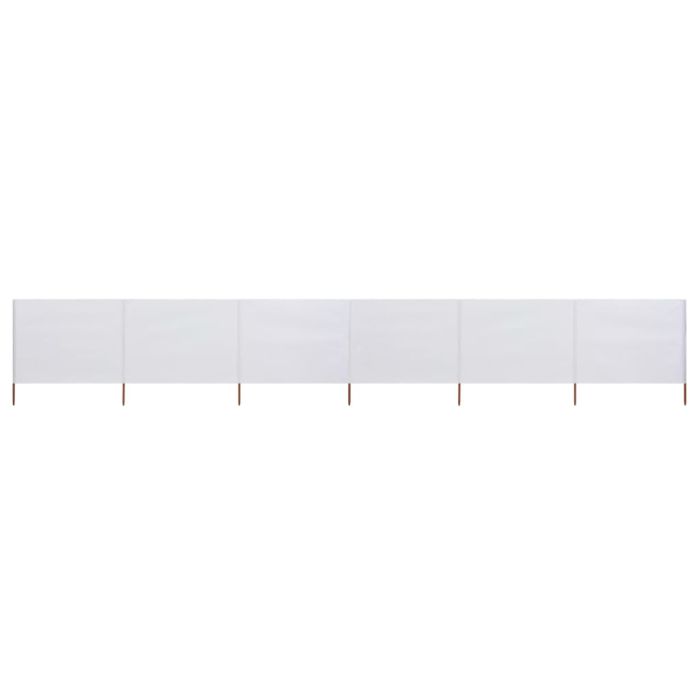 6-panel Wind Screen Fabric 800x160 cm Sand White