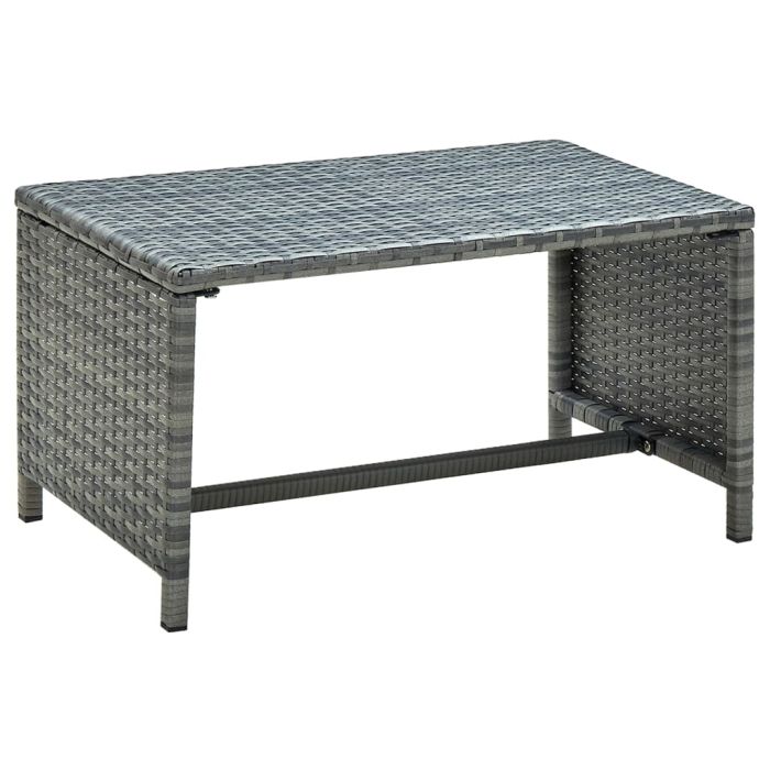 Coffee Table Anthracite 70x40x38 cm Poly Rattan