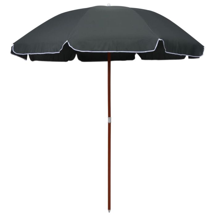 Parasol with Steel Pole 240 cm Anthracite