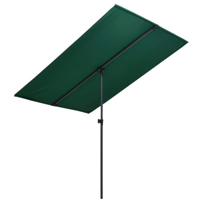Outdoor Parasol with Aluminium Pole 2x1.5 m Green