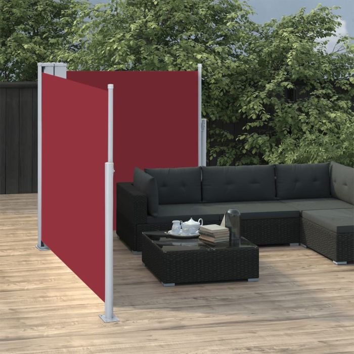 Retractable Side Awning Red 100x600 cm