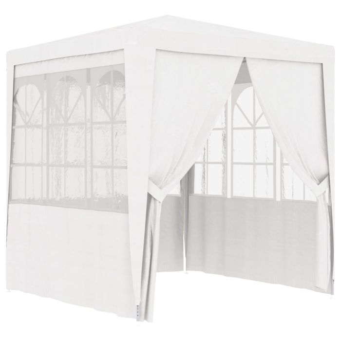 Professional Party Tent with Side Walls 2x2 m White 90 g/m2