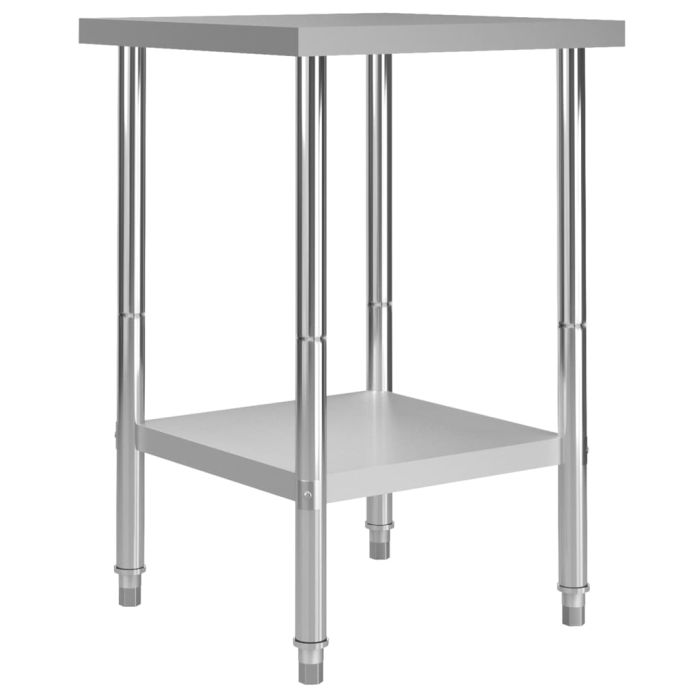 Kitchen Work Table 60x60x85 cm Stainless Steel