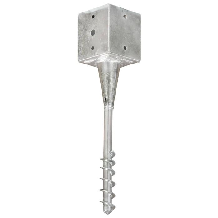 Ground Spikes 6 pcs Silver 12x12x56 cm Galvanised Steel