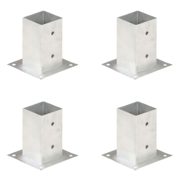 Post Anchors 4 Pcs Galvanised Metal 81mm