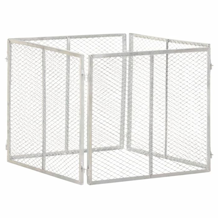 OLUX Garden Composter 85x85x70 cm Galvanised Iron