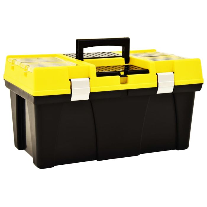 Tool Box Plastic 595x337x316mm Yellow