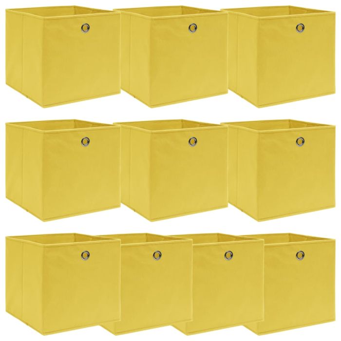 ELOLOFT Storage Boxes 10 pcs 32x32x32 cm Fabric - Yellow