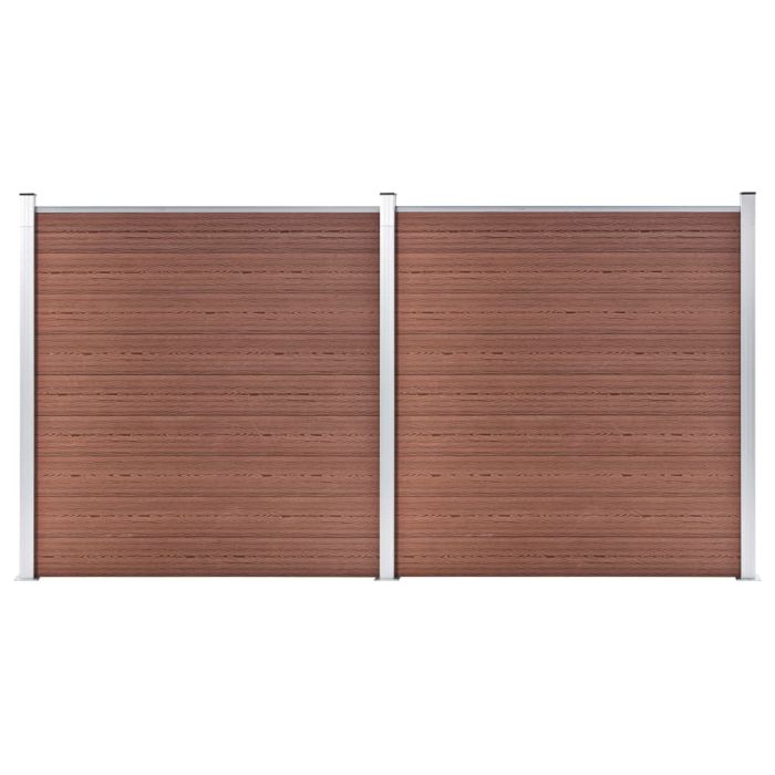 Garden Fence WPC 353x186 cm Brown