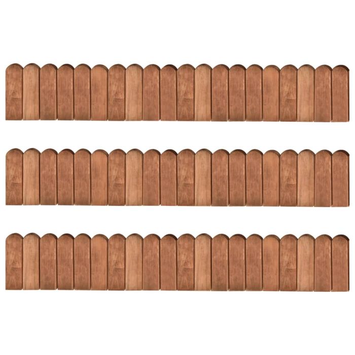 Border Rolls 3 pcs 120 cm Impregnated Pinewood