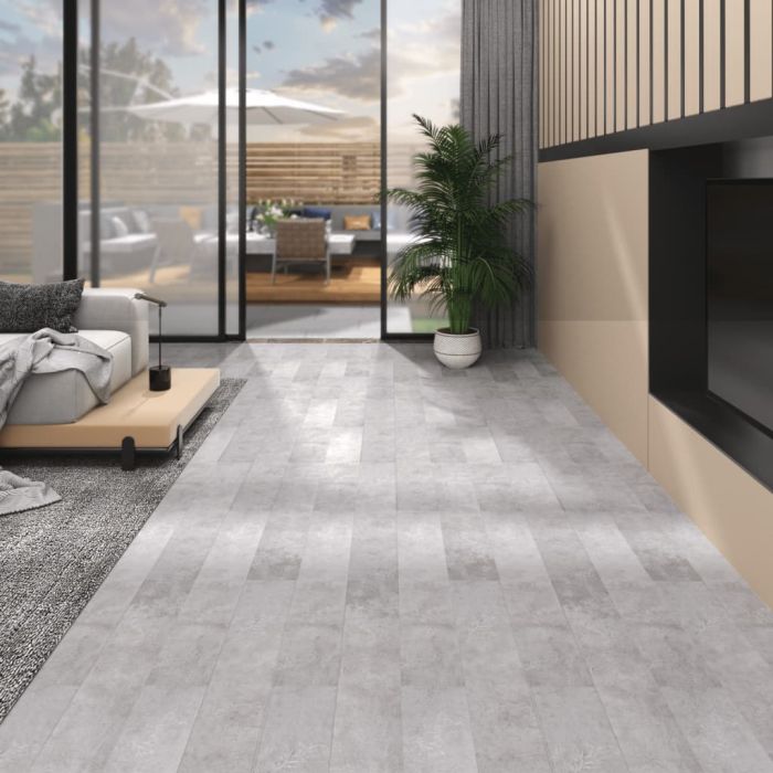 PVC Flooring Planks 5.02 sqm 2mm Self-adhesive Earth Grey