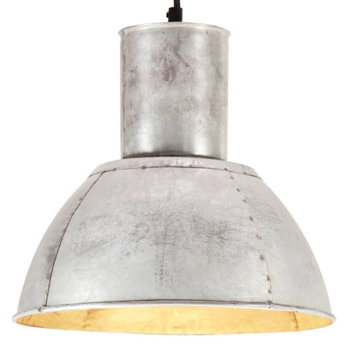 Hanging Lamp 25 W Silver Round 28.5 cm E27