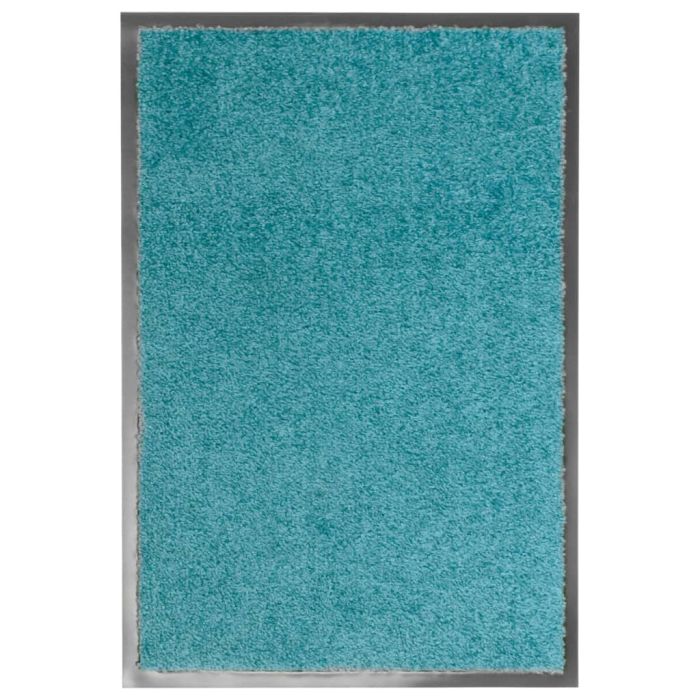 Doormat Washable Cyan 40x60 cm