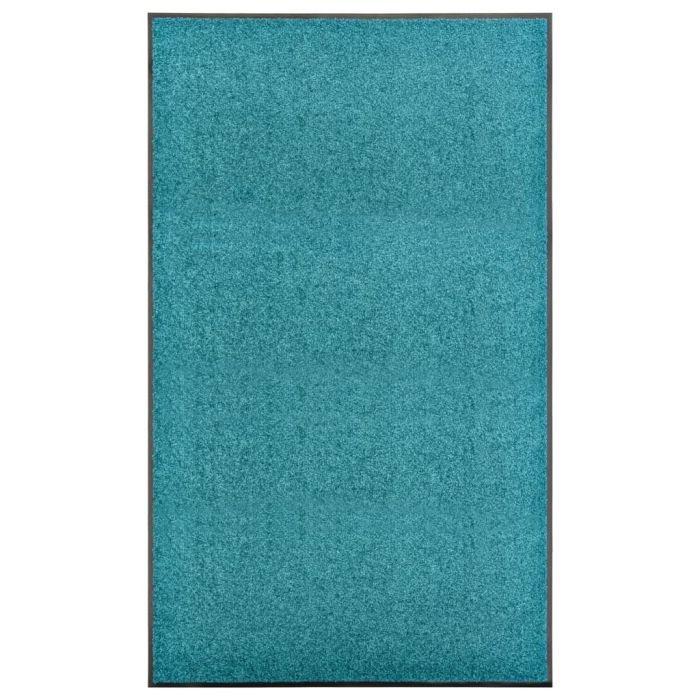 Doormat Washable Cyan 90x150 cm