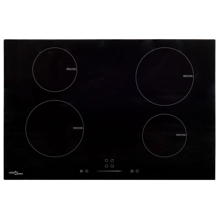 Induction Hob with 4 Burners Touch Control Glass 77 cm 7000 W