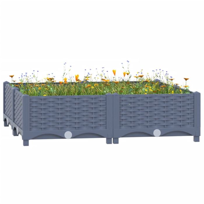 Raised Bed 80x80x23 cm Polypropylene