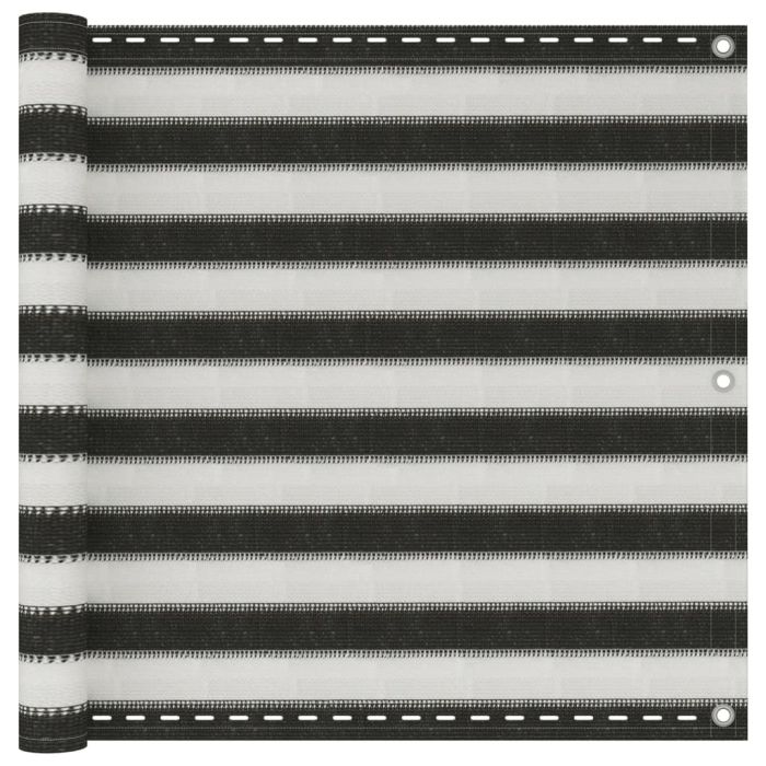 Balcony Screen HDPE 90x300 cm Anthracite and White