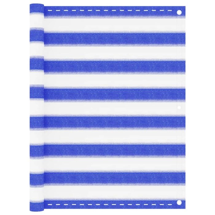 Balcony Screen Blue and White 90x400 cm HDPE
