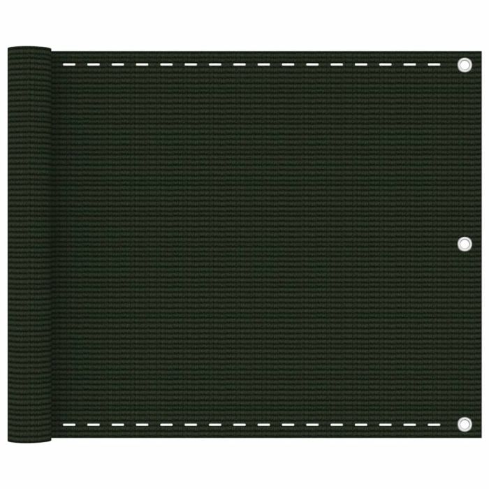 Balcony Screen Dark Green 75x500 cm HDPE