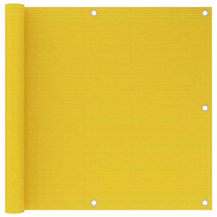Balcony Screen Yellow 90x600 cm HDPE